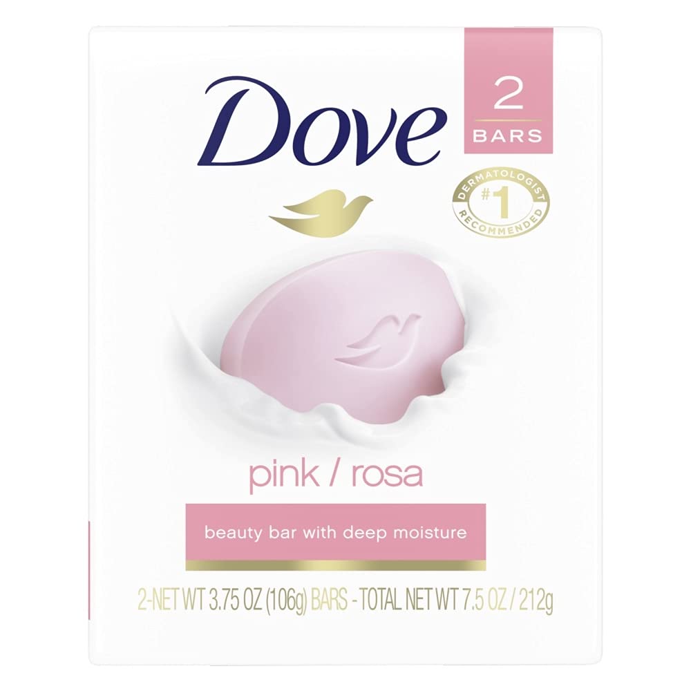 Dove Beauty Bar Pink 4 oz, 2 Bar (Pack of 24)