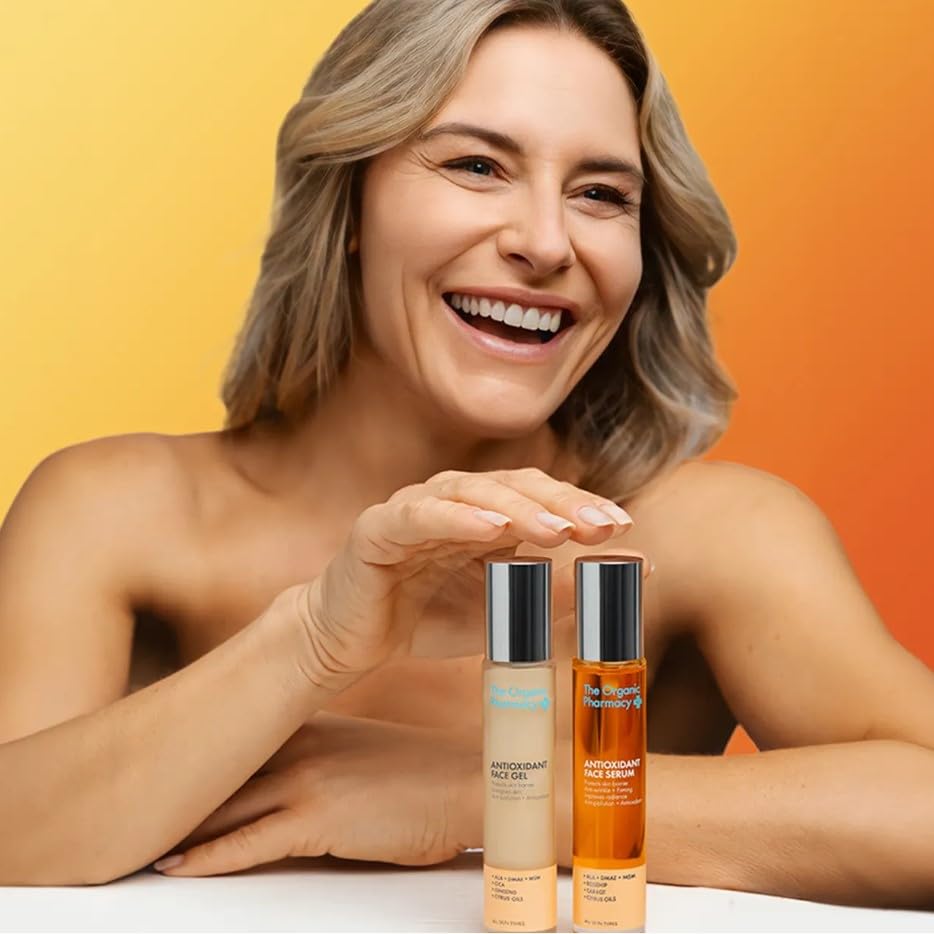 The Organic Pharmacy Antioxidant Face Firming Serum for All Skin Types, Antioxidants Reducing Puffiness, Fine Lines and Wrinkles, Brightens Acne