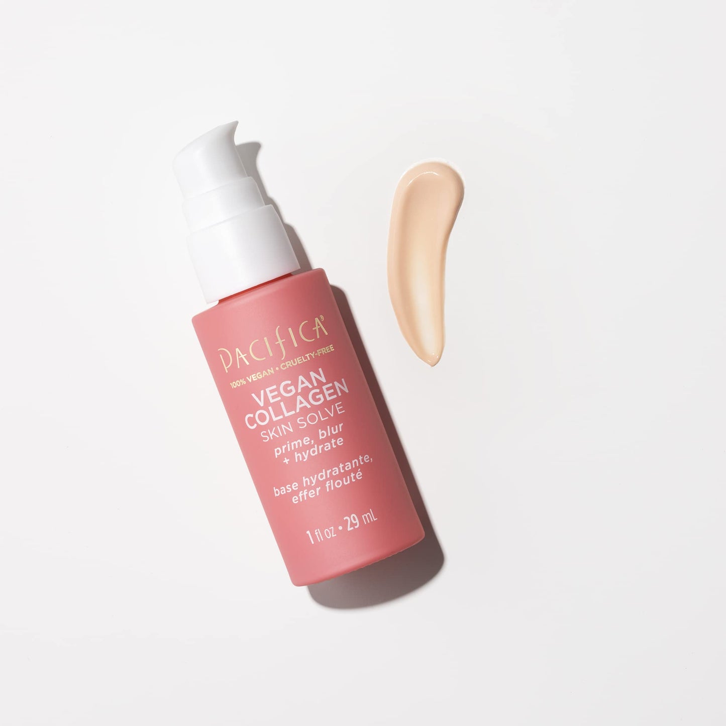 Pacifica Vegan Collagen Skin Solve Primer - 3-in-1 Face Primer that Primes, Blurs & Hydrates, Skincare-Infused Formula with Collagen Peptides