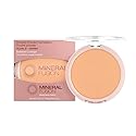 Mineral Fusion Pressed Powder Foundation, Olive 3 - Med Skin w/Greenish Undertones, Age Defying Foundation Makeup with Matte Finish, Talc Free Face