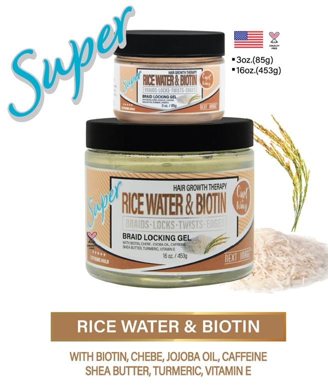 NEXT IMAGE - Braid Locking Gel Super Hold [Rice Water]