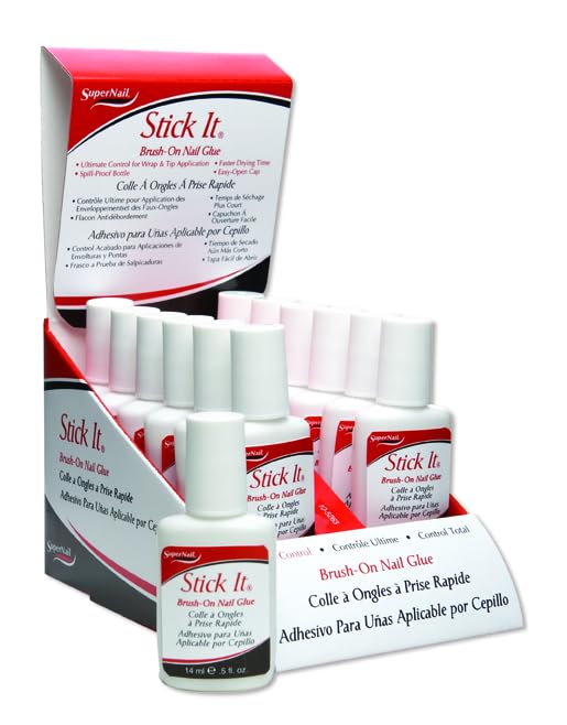 Super Nail Stick It Glue Brush-on, 0.5 Fluid Ounce Beauty & Personal Care SuperNail