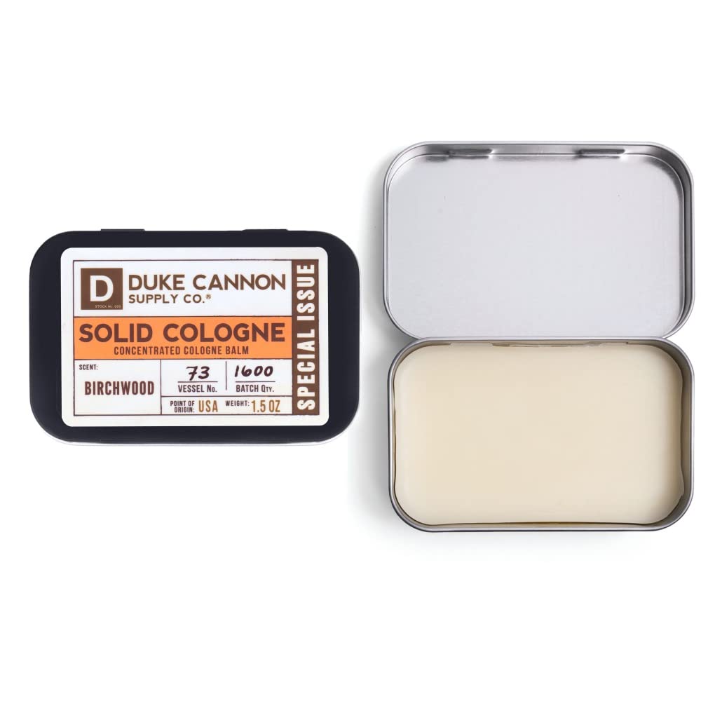 Duke Cannon Supply Co. Solid Cologne - Men's Concentrated Balm, 1.5 oz. (Birchwood)