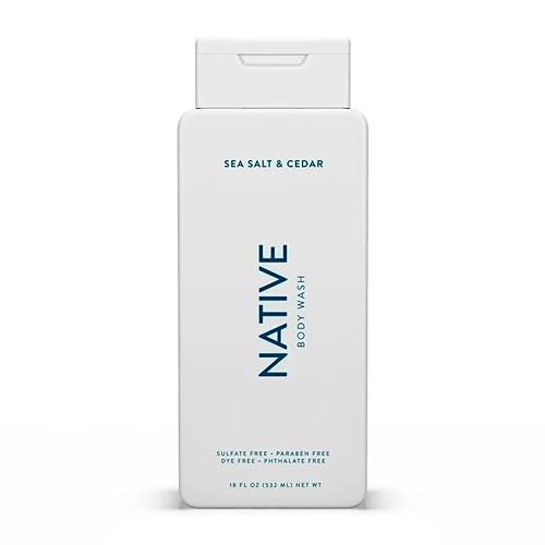 Native Body Wash Contains Naturally Derived Ingredients | For Women & Men, Sulfate, Paraben, & Dye Free Leaving Skin Soft and Hydrating | Sea Salt Beauty & Personal Care Native