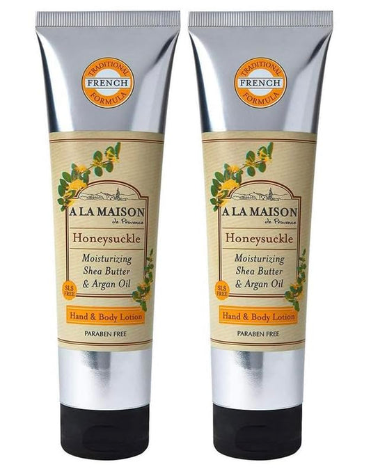A LA MAISON Moisturizing Cream, Honeysuckle - Uses: Hand, Argan Oil, Pure Shea Butter, Essential Oils, Plant Based, Cruelty-Free, SLS and Paraben Free Beauty & Personal Care A LA MAISON