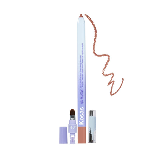 Kosas Hotliner Lip Liner - Hydrating Lip Pencil with Hyaluronic Acid & Konjac, Long-Lasting Lip Liner with Built-In Sharpener & Brush, Max Beauty & Personal Care Kosas