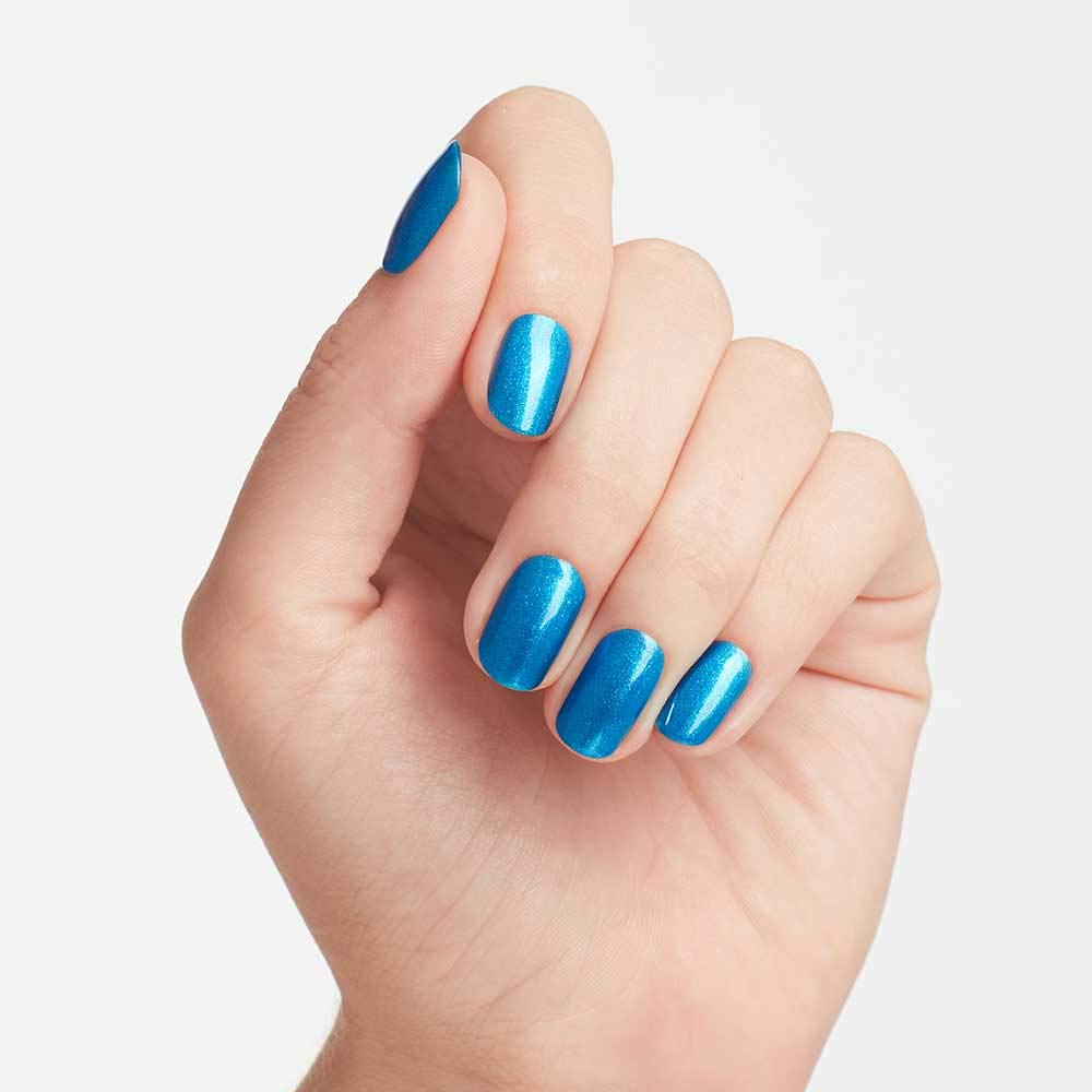 OPI Nail Lacquer Do You Sea What I Sea? | Opaque Bright Blue Shimmer Chip Resistant Nail Polish | Fiji Collection