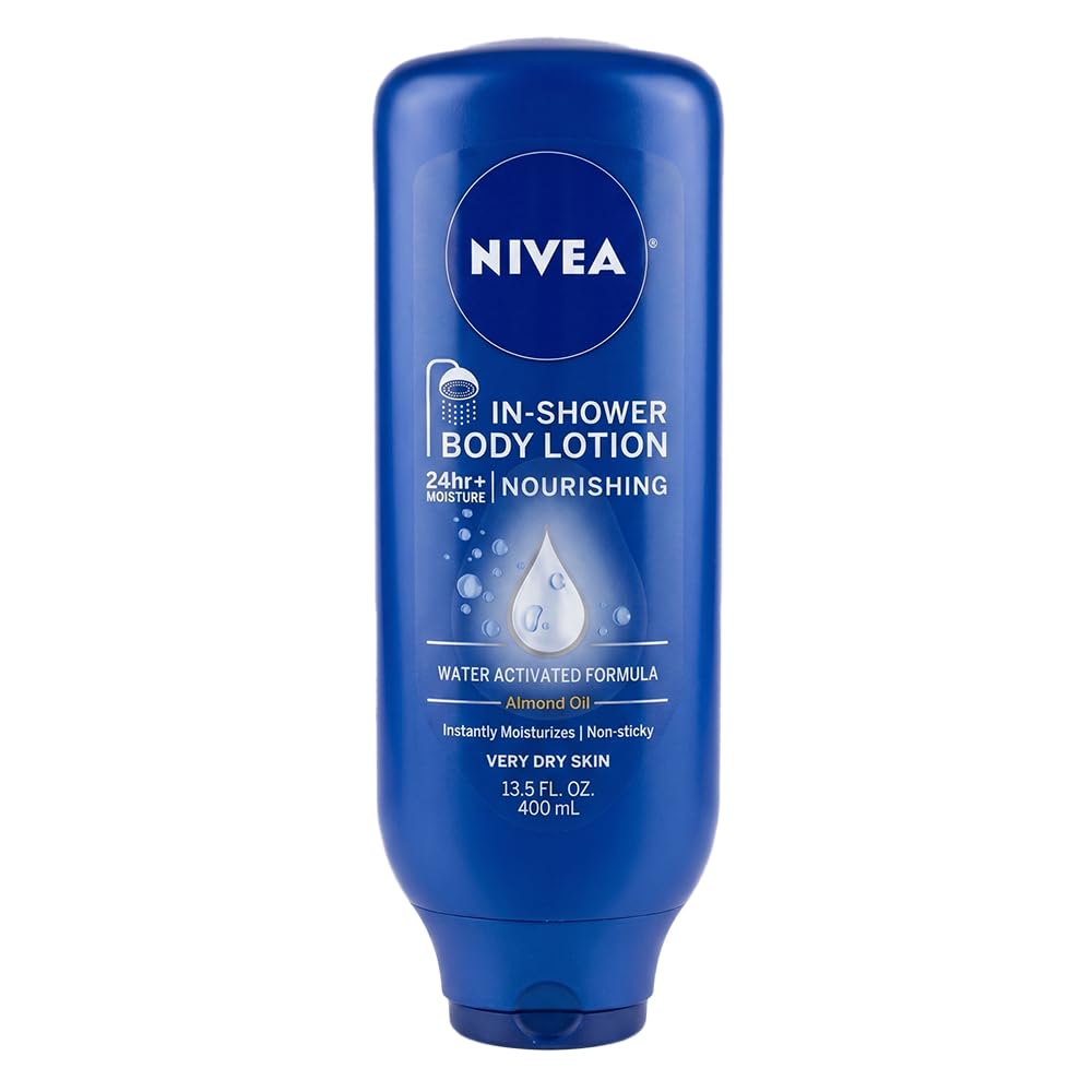 Nivea Lotion In-Shower Nourish For Very Dry Skin 13.5 Ounce (400ml) (6 Pack)