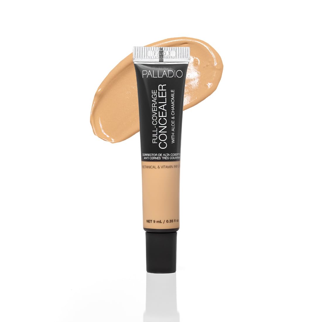 Palladio Full Coverage Concealer - Creamy Face & Under Eye Formula, Disguises Dark Circles, Blemishes, Fine Lines, Evens Skin Tone (Milk Coffee)