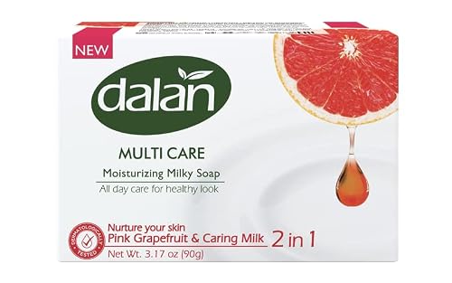 Dalan Multi Care Moisturizing Soap 2 in 1 (Pink Grapefruit & Caring Milk, 3 Pack)