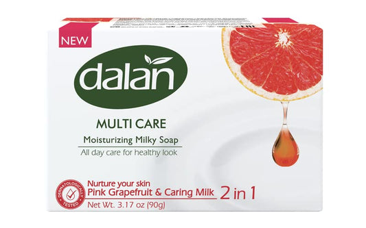 Dalan Multi Care Moisturizing Soap 2 in 1 (Pink Grapefruit & Caring Milk, 3 Pack)