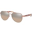 Tory Burch TY6070 Sunglasses 32738Z-57 -, Lt Brown Gradient Mirror TY6070-32738Z-57
