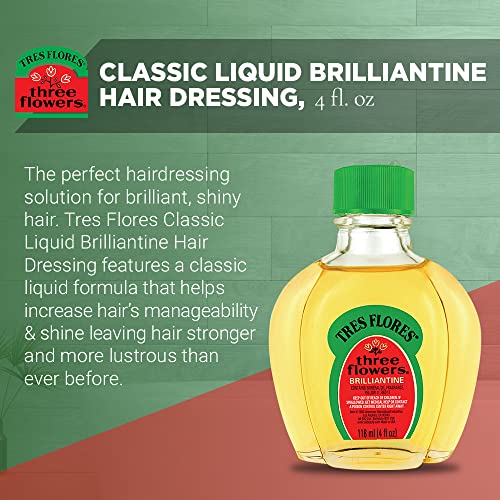 Three Flowers Brilliantine Liquid, 4 Ounce