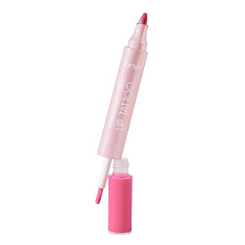 tarte maracuja juicy lip tattoo - Transfer Proof Lip Stain Tint & Nourishing Gloss Combo, 2 in 1 Lipgloss Makeup with Hyaluronic Acid and Vitamin E