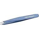 Tweezerman Stainless Steel Slant Tweezer - Eyebrow Tweezers for Women and Men (Sky Blue)
