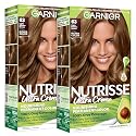 Garnier Nutrisse Ultra Crème Hair Color, Permanent Hair Dye with 100% Gray Coverage, Vegan & Cruelty-Free, 63 Light Golden Brown (Brown Sugar), 2