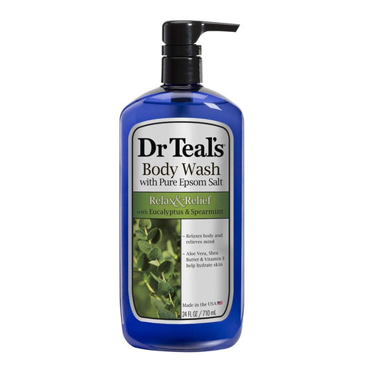 Dr Teal's Eucalyptus & Spearmint Body Wash Gift Set (3 Pack, 24oz Ea.) - Relax & Relief with Eucalyptus & Spearmint Blended with Pure Epsom Salt Beauty & Personal Care Dr Teal's