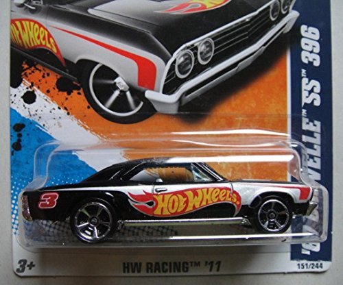 Hot Wheels 2011 HW Racing Black '67 Chevelle SS 396 1:64 Scale Die-Cast Car