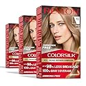 Revlon ColorSilk with Bond Repair Complex, Blonde Permanent Hair Color, 100% Gray Coverage, Ammonia Free Hair Dye, Vegan Keratin, 70 Medium Ash Blonde