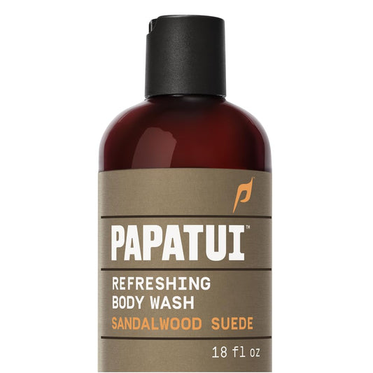 PAPATUI by Dwayne Johnson Refreshing Body Wash for Men | Exfoliating, Hydrating & Made with Coconut Oil | Sandalwood Suede | 18 oz Beauty & Personal Care PAPATUI