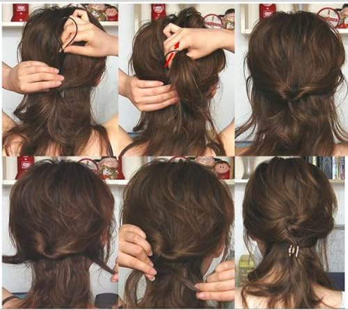 1Set(2pcs) Plastic Magic Hair Braid Ponytail Maker Clip Tool Simple Diy Hair Style Accessories Styling (Black)