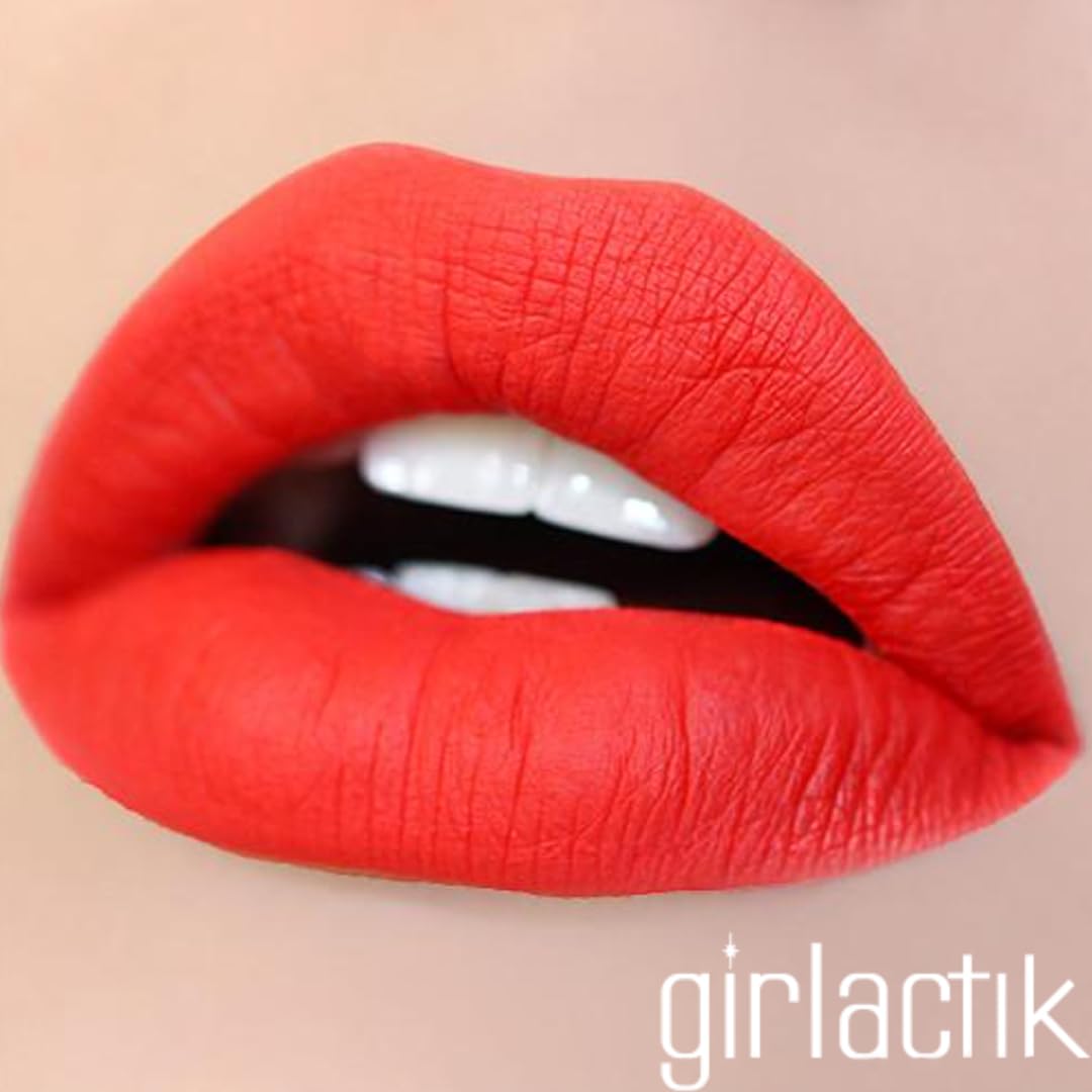 Girlactik Long Lasting Matte Lip Paint Liquid Lipstick in Allure- Long wearing, Smooth Application, Pigmented, Non-Crack Formula, Lightweight, 7.5 ml