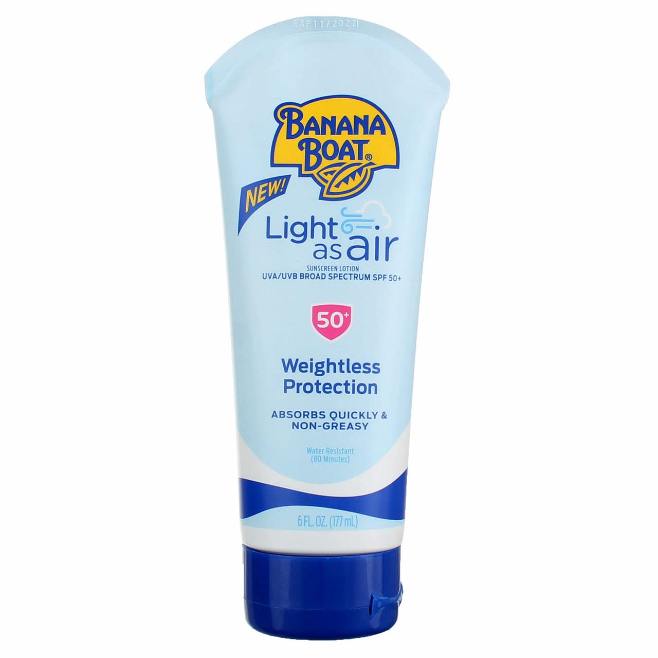 Banana Boat Spf#50+ Light As Air 6 Ounce Lotion (177ml) (Pack of 2)