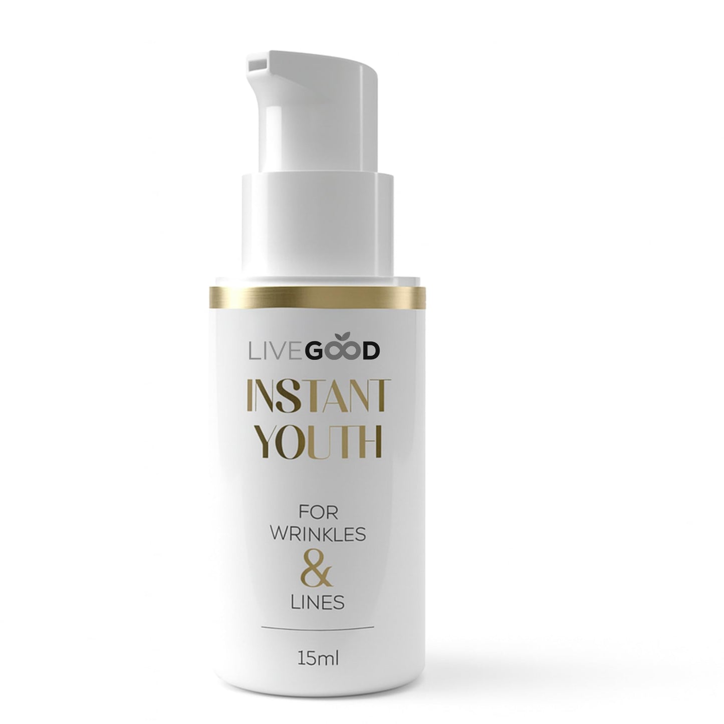 LIVEGOOD Instant Youth Wrinkle Reducer, Face and Eye Smoothing Cream for Fine Lines and Puffiness, Fast-Absorbing Silicate Formula for Temporary