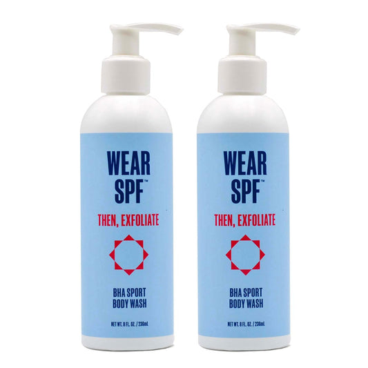 WearSPF BHA Sport Body Wash - 1% Salicylic Acid for Bacne, Exfoliating & Refreshing, 8 oz 2-pack Beauty & Personal Care WearSPF