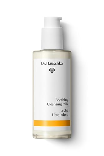 Dr. Hauschka Soothing Cleansing Milk, Sensitive Skin pH Balanced Facial Cleanser & Make Up Remover for all skin types, Certified Natural, 4.9 Fl Oz