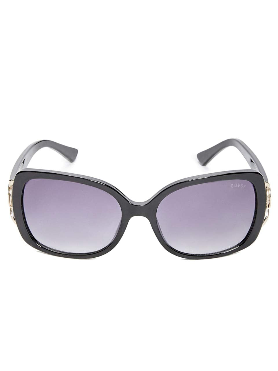 GUESS GF6065 Shiny Black With Gold/Smoke Gradient Lens One Size