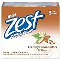 Zest Bath Bars, Cocoa Butter & Shea, 4 oz bars, 3 ea (Pack of 4)