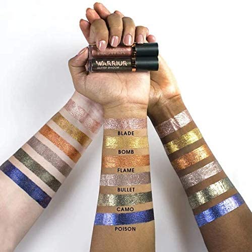 FLOWER BEAUTY Warrior Glitter Liquid Eyeshadow LongLasting HighImpact Shimmer for Eyes CrueltyFree Makeup, Bomb, 0.13 Ounce