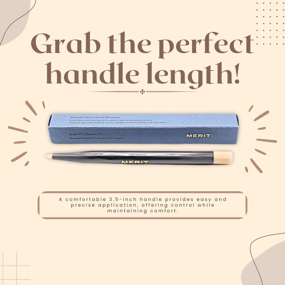 MERIT Brush No. 2 Double Sided Eyeshadow Brush