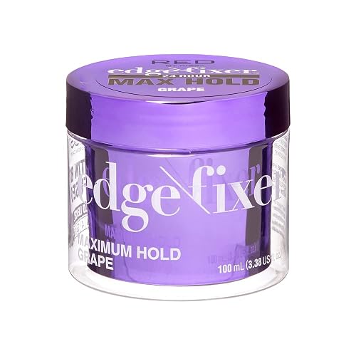 RED by Kiss Edge Fixer Hair Shine Gel, 24 Hour Max Hold, Non-Flaking, Biotin B7 Infused, Natural Styling, Professional Edge Control Wax, Perfect