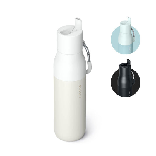 LARQ Flip Top 25 oz Insulated Stainless Steel Water Bottle With Straw | Thermos, BPA Free | Reusable Bottle for Sports, Gym, Travel | Keeps Drinks