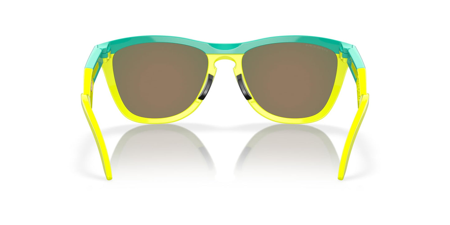 Oakley OO9289 Frogskins Hybrid Round Sunglasses, Celeste/Tennis Ball Yellow/Prizm Ruby, 55 mm