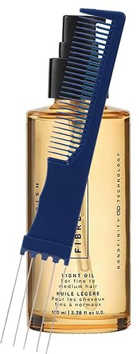 Fibre Clinix Bondfinity Light Oil 3.38 oz and Dual Purpose Comb | Lightweight Hair Oil for Smooth, Shiny, Frizz-Free Hair