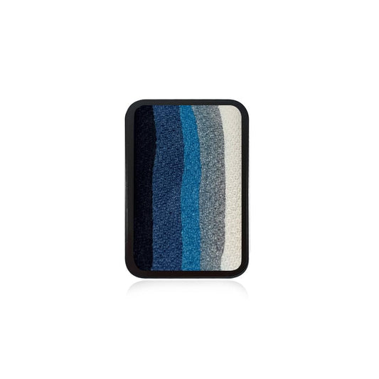 Kraze FX Night Lagoon Face Paint Refill 10g by Jacqueline Howe - Metallic Split Cake - Black to White Gradient - Replacement for Bold & Brilliant
