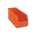 Quantum Storage K-SSB461OR-5 5-Pack Stackable Plastic Shelf Bin, 18" x 6" x 7", Orange