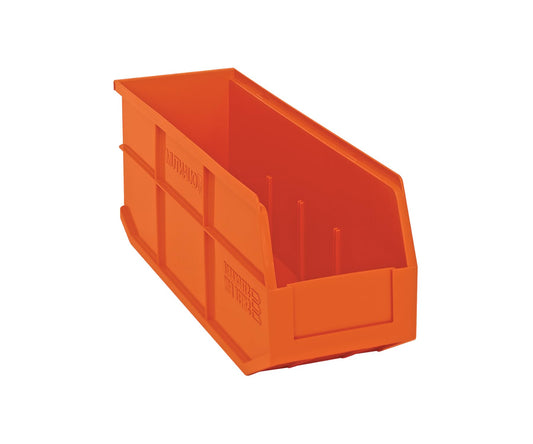 Quantum Storage K-SSB461OR-5 5-Pack Stackable Plastic Shelf Bin, 18" x 6" x 7", Orange