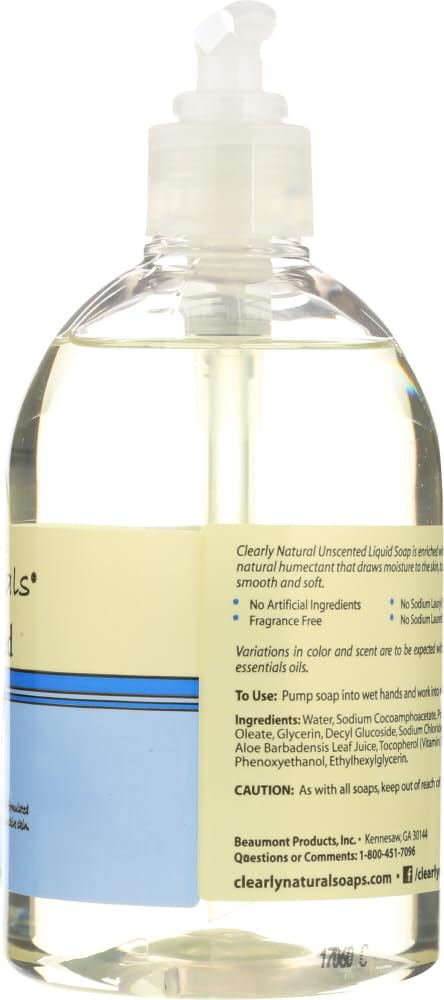 Clearly Natural Pure and Natural Glycerine Hand Soap Unscented - 12 fl oz - Pack of 1 by Clearly Natural