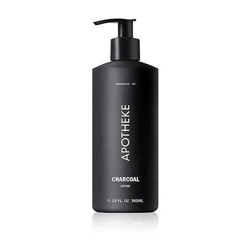 APOTHEKE Scented Hand & Body Lotion, Charcoal - 10 Fl Oz Nourishing Body Moisturizer Cream for Dry Skin - Gentle Daily Skincare for Men & Women