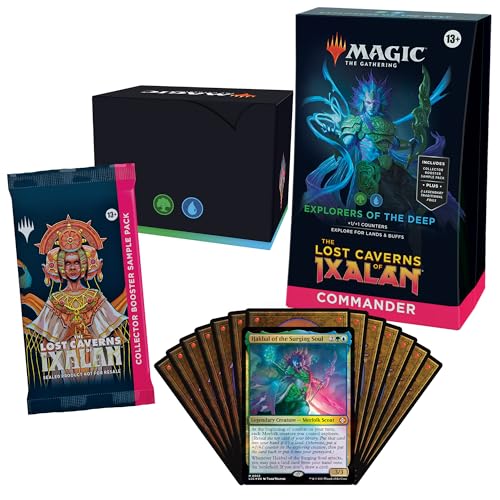 Magic: The Gathering The Lost Caverns of Ixalan Commander Deck - Explorers of The Deep (100-Card Deck, 2-Card Collector Booster Sample Pack +…