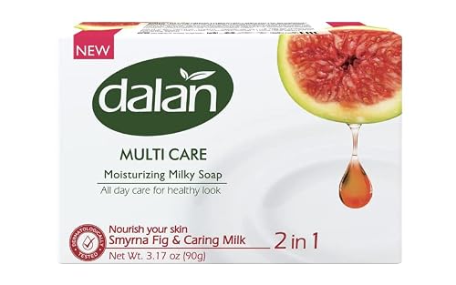 Dalan Multi Care Moisturizing Soap 2 in 1 (Smyrna Fig & Caring Milk, 3 Pack)