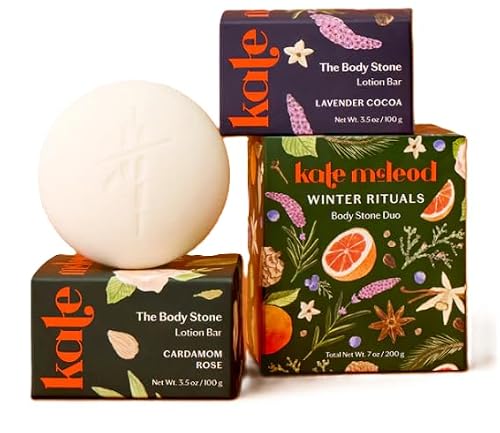Kate McLeod Winter Rituals Body Stone Duo (Lavender Cocoa & Cardamom Rose)