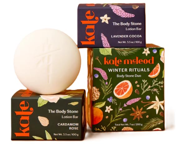 Kate McLeod Winter Rituals Body Stone Duo (Lavender Cocoa & Cardamom Rose)