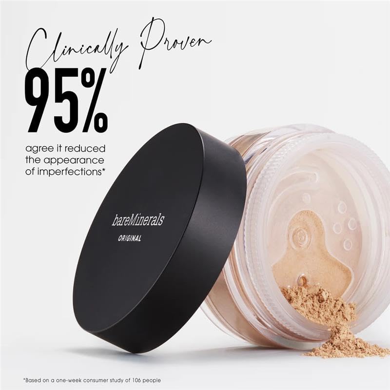 bareMinerals Deluxe Original Loose Mineral Foundation SPF 15 - Holiday Limited Edition Size $88 value - Medium Beige, Vegan, Cruelty-Free & Dermatologist-Tested