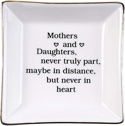 Ueerdand Gift for Mom from Daughter, Mother's Day, Christmas, Thanksgiving, Birthday Gift for Mother and Daughter Ceramic Ring Dish Decorative…