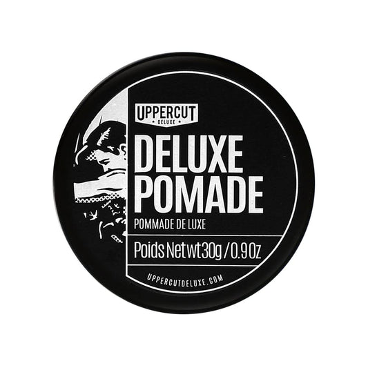 UPPERCUT DELUXE Deluxe Pomade, Midi 0.9 oz / 30g - Strong Hold, High Shine Hair Pomade - Water-Based, Easy Washout - Classic Barber Styling for Slick